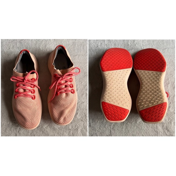 Allbirds Men's Tree Dasher 1 Cushioned Knit Comfort Shoe Flame Light Red Sole - Picture 3 of 15